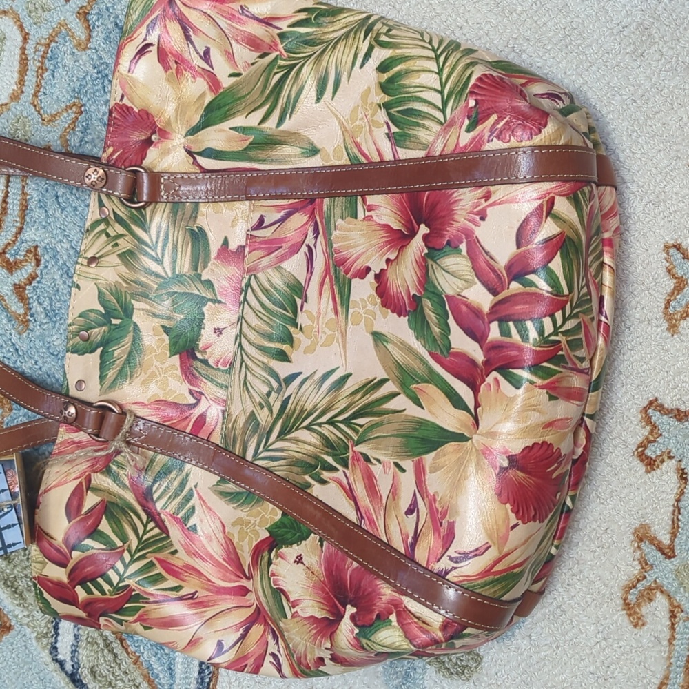 Patricia Nash Benvenuto Tote Purse Cuban Tropical Floral - Picture 3 of 7
